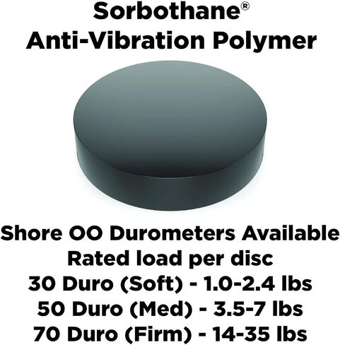 Isolate It: Sorbothane Vibration Isolation Circular Disc Pad 0.5" Thick 1" Dia. 50 Duro - 8 Pack in Saudi Arabia