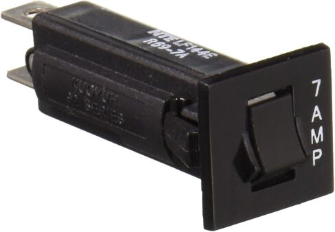 NTE Electronics R59-7A Thermal Circuit Breaker, Fuse Holder Type, 0.250" Quick Connect Terminal, 0.017 Ohms, 7 Amp in Saudi Arabia