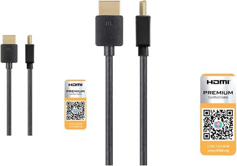 مونو برايس كيبل HDMI عالي السرعة - 2 قدم - اسود | معتمد ممتاز، 4 كيه عند 60 هرتز، HDR، 18Gbps، 36AWG، واي يو في، 4:4:4 - سلسلة فائقة النحافة (124183) in Kuwait