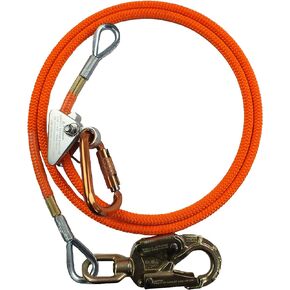 مجموعة ProClimb Steel Core Flipline (1/2 بوصة × 10 قدم) - حبل شجرة قابل للتعديل، قابل للتمدد المنخفض، مقاوم للقطع - للحماية من السقوط، التشجير، متسلقي الأشجار in Kuwait