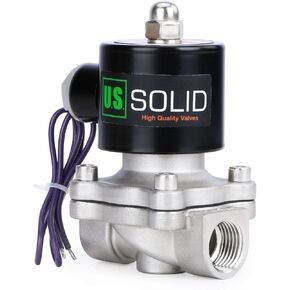1" 12V DC Stainless Steel Electric Solenoid Valve N.C. Air Water Fuel VITON