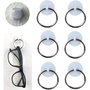 OBOLTS SticknHang 6-Pak Sticky Putty Damage-Free Sunglass Eye Glass Holder Hanger for Any Wall or Hard Surface (Removeable-Reusable) in Saudi Arabia