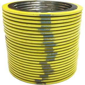 Sterling Seal SSI90006304GR600X24 Spiral Wound Gasket with Flexible Filler for 6" Pipe, Pressure Class 600#, 6.875" ID, 10.5" OD, 304 SS Windings/Graphite/Carbon Steel Outer Ring (Pack of 24) in Kuwait