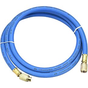 خرطوم شحن المبردات uxcell، 1/4 خيط SAE بطول 4.92 قدم بطول 500 رطل لكل بوصة مربعة، خراطيم HVAC، لصيانة تبريد مكيف الهواء المنزلي، أصفر