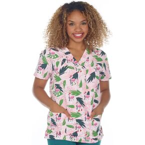 Women's Christmas Nurses Medical Scrub Top in Saudi Arabia