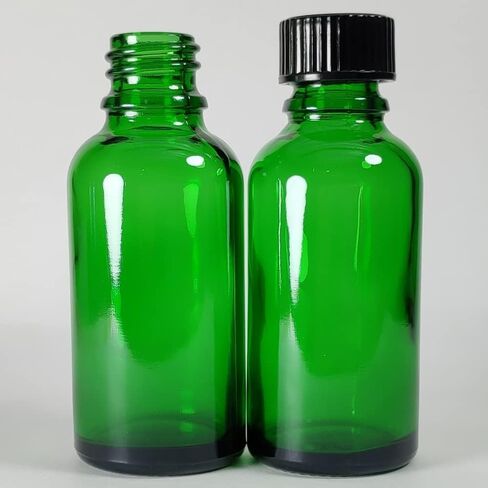 زجاجة بيول 30 مل (1 أونصة). زجاجة زيت عطري بغطاء. للعطور والعلاج العطري وقوارير العينات القابلة لإعادة التعبئة في المختبر - 12 عبوة (عنبر) in Kuwait