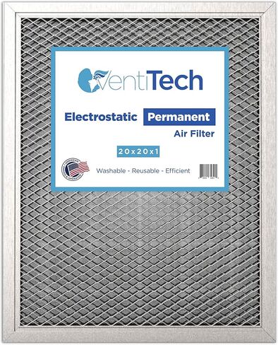 Venti Tech 16x20x1 فلتر هواء إلكتروستاتيكي قابل للغسل. فلتر هواء للتدفئة والتهوية وتكييف الهواء قابل لإعادة الاستخدام in Kuwait