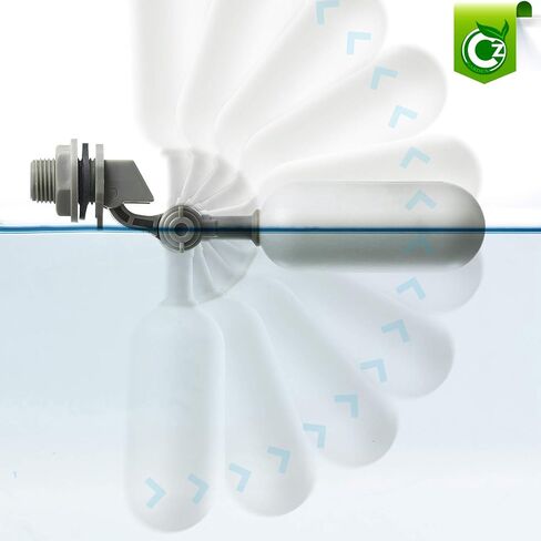 صمام عائم صغير من مادة PVC مع ذراع قابل للتعديل • خط إمداد أنابيب التناضح العكسي RO من الفينيل مقاس 1/2 بوصة (أسود) in Kuwait