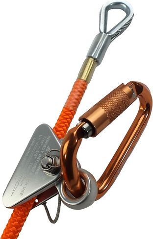 مجموعة ProClimb Steel Core Flipline (1/2 بوصة × 10 قدم) - حبل شجرة قابل للتعديل، قابل للتمدد المنخفض، مقاوم للقطع - للحماية من السقوط، التشجير، متسلقي الأشجار in Kuwait