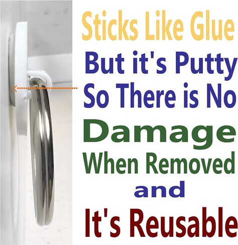 OBOLTS SticknHang 6-Pak Sticky Putty Damage-Free Sunglass Eye Glass Holder Hanger for Any Wall or Hard Surface (Removeable-Reusable) in Saudi Arabia