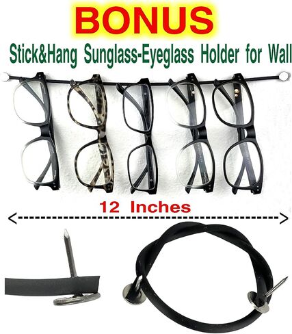 OBOLTS SticknHang 6-Pak Sticky Putty Damage-Free Sunglass Eye Glass Holder Hanger for Any Wall or Hard Surface (Removeable-Reusable) in Saudi Arabia