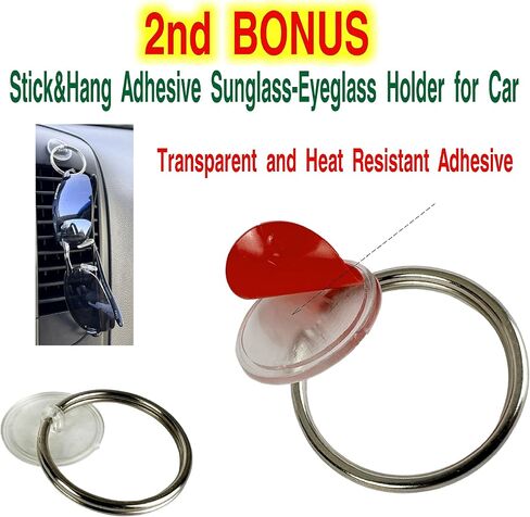 OBOLTS SticknHang 6-Pak Sticky Putty Damage-Free Sunglass Eye Glass Holder Hanger for Any Wall or Hard Surface (Removeable-Reusable) in Saudi Arabia