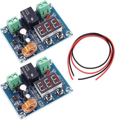 DAOKI 2PCS Digital Low Voltage Discharge Protection Module Disconnect Switch Over Discharge Protection Protector for 12-36V Lithium Battery with 24AWG Wire in Saudi Arabia