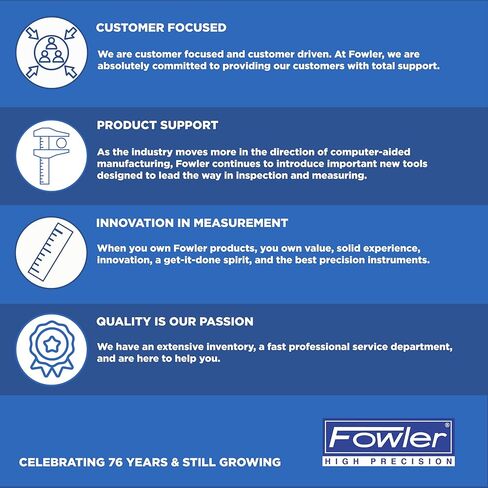 Fowler 52-577-100 Center Finder مع لمسة نهائية من الكروم الساتان، ساق تثبيت 0.375 بوصة in Kuwait