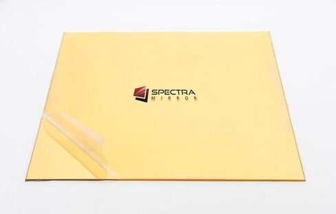 مرآة أطياف ذهبية مقاس 12 بوصة × 12 بوصة (1/8 بوصة) - تتوفر العديد من الأحجام والألوان - مرآة أكريليك أخف وأقوى بكثير من المرآة التقليدية - سهلة القطع والحفر - سطح أملس - آمن + مقاوم للكسر - قطع اسمي in Kuwait