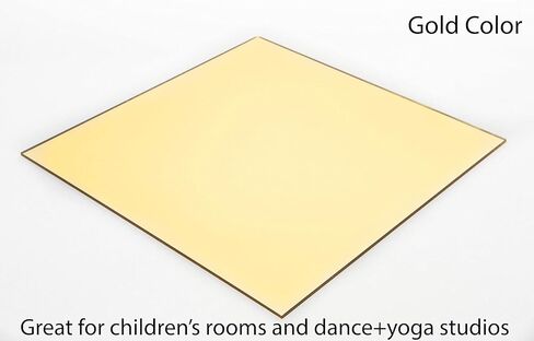مرآة أطياف ذهبية مقاس 12 بوصة × 12 بوصة (1/8 بوصة) - تتوفر العديد من الأحجام والألوان - مرآة أكريليك أخف وأقوى بكثير من المرآة التقليدية - سهلة القطع والحفر - سطح أملس - آمن + مقاوم للكسر - قطع اسمي in Kuwait