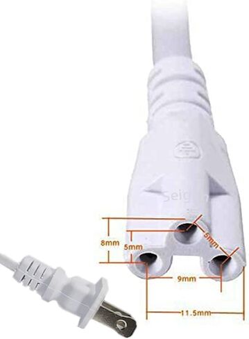 كابل تمديد الطاقة لأنبوب T5 T8 LED مع مفتاح تشغيل/إيقاف، سلك كابل تمديد لتركيبات الإضاءة LED T5/T8 LED المتكامل (6FT/1.8M) (3) in Kuwait