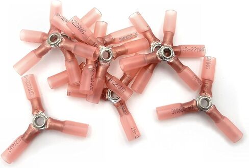 موصل سلك معدني Magery 22-18 Ga 3 طرق AWG أطراف طرفية شديدة التحمل قابلة للانكماش بالحرارة - عبوة من 10 قطع in Saudi Arabia