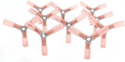 موصل سلك معدني Magery 22-18 Ga 3 طرق AWG أطراف طرفية شديدة التحمل قابلة للانكماش بالحرارة - عبوة من 10 قطع in Saudi Arabia