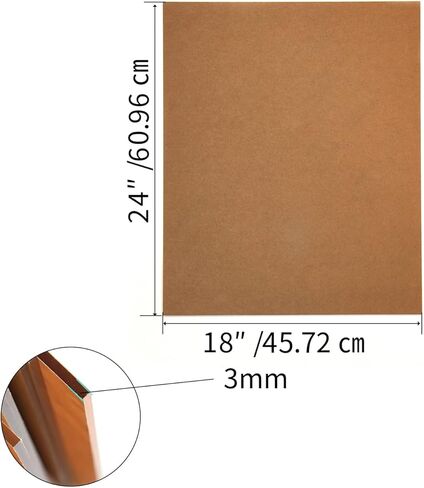 قطعتان من ورق الأكريليك المصبوب مقاس 18 بوصة × 24 بوصة زجاج شبكي شفاف بسمك 1/8 بوصة (3 مم) ورقة زجاج شبكي كبيرة لافتة أكريليك كبيرة، للحرف اليدوية، وإطار الصور، ومشاريع العرض التي تصنعها بنفسك... in Kuwait
