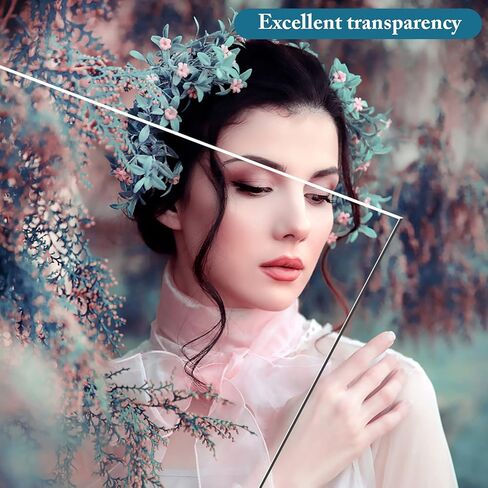 قطعتان من ورق الأكريليك المصبوب مقاس 18 بوصة × 24 بوصة زجاج شبكي شفاف بسمك 1/8 بوصة (3 مم) ورقة زجاج شبكي كبيرة لافتة أكريليك كبيرة، للحرف اليدوية، وإطار الصور، ومشاريع العرض التي تصنعها بنفسك... in Kuwait