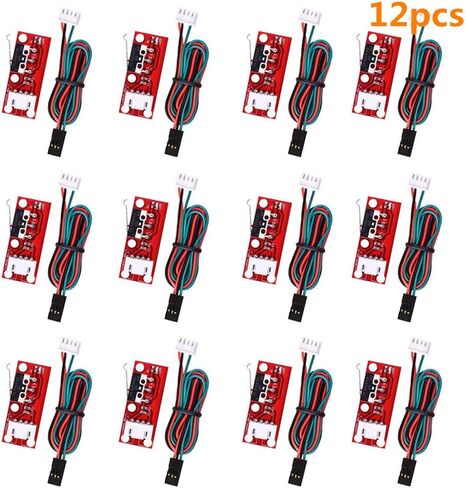 D-FLIFE 12pcs 3D Printer Mechanical Limit Switch with 70cm Cable Endstop Mechanical Limit Switches e for 3D Printer Makerbot Prusa Mendel RepRap CNC Arduino Mega 2560 1280 RAMPS 1.4 in Saudi Arabia