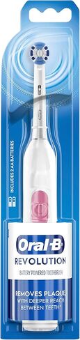 اورال بي فرشاة اسنان ببطارية من ريفوليوشن مع (1) راس فرشاة، ابيض، البطاريات متضمنة in Kuwait