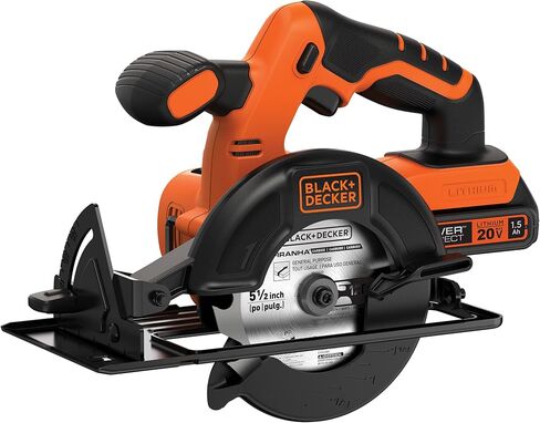 BLACK+DECKER 20V MAX 5-1/2-Inch Cordless Circular Saw with Extra 4-Ah Lithium Ion Battery Pack (BDCCS20C & LB2X4020) in Saudi Arabia