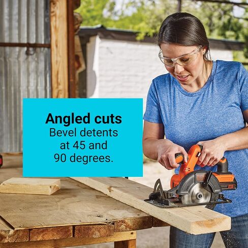 BLACK+DECKER 20V MAX 5-1/2-Inch Cordless Circular Saw with Extra 4-Ah Lithium Ion Battery Pack (BDCCS20C & LB2X4020) in Saudi Arabia