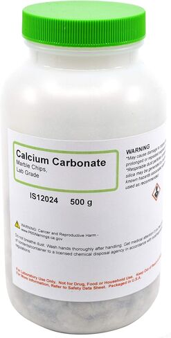 رقائق رخامية من الدرجة المعملية (كربونات الكالسيوم)، 500 جرام - المجموعة الكيميائية المنسقة in Kuwait