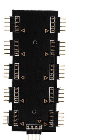 Yosoo Health Gear 10-Channel RGB Hub, PC MOD Motherboard RGB Hub Computer Accessories RGB Fan Extension Cable(5V 3-pin) in Saudi Arabia