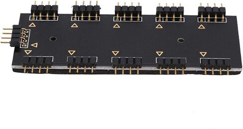 Yosoo Health Gear 10-Channel RGB Hub, PC MOD Motherboard RGB Hub Computer Accessories RGB Fan Extension Cable(5V 3-pin) in Saudi Arabia