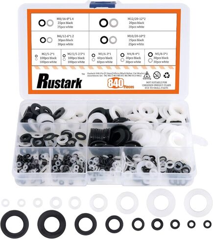 165 Pcs Copper Washer Assortment 8 Size M6 M8 M10 M12 M14 M16 M18 M20 Metric Sealing Washers Flat Ring Washers with Storage Case (8 Sizes) in Kuwait