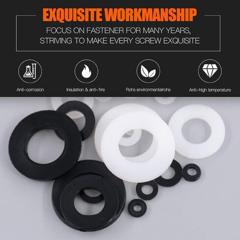 165 Pcs Copper Washer Assortment 8 Size M6 M8 M10 M12 M14 M16 M18 M20 Metric Sealing Washers Flat Ring Washers with Storage Case (8 Sizes) in Kuwait