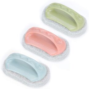 3Pcs Kitchen Sponge Bathtub Pool Scrub Brush Strong Scouring Dish Washing Cleaning Brush in Saudi Arabia