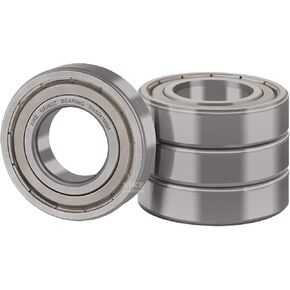 XiKe 4 Pcs 6206ZZ Double Metal Seal Bearings 30x62x16mm, Pre-Lubricated and Stable Performance and Cost Effective, Deep Groove Ball Bearings.