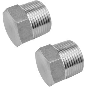 SDTC Tech 5-Pack Hex Head Pipe Plug Fittings 1/4" NPT Male Thread 304 Stainless Steel Socket Connector in Saudi Arabia