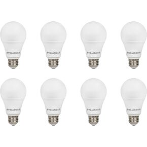 لمبة الإضاءة SYLVANIA LED A19، ما يعادل 100 وات، كفاءة 16 وات، قابلة للتعتيم، 1600 لومن، متجمد، 5000 ك، ضوء النهار - 4 عبوات (40739) in Kuwait