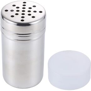 Dredge Shaker Spice Shaker Grated Cheese Shaker with Large Holes Stainless Steel Seasoning Shaker (size -1)