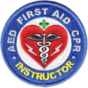 الإسعافات الأولية للإنعاش القلبي الرئوي AED مدرب رقعة مطرزة 100% للصحة والسلامة في مكان العمل - F 153 in Kuwait