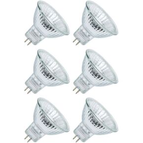 10pack MR16-12V-20W GU5.3 BAB Professional Halogen Bulb Quartz dichroic Reflector UV Stop Tempered Glass Cover dimmable for Indoor Outdoor spot Lights Bright White 3000K