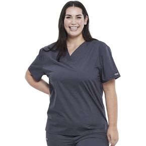 Cherokee Men & Women Scrubs Top Workwear Professionals Pocketless Tuckable V-Neck WW605