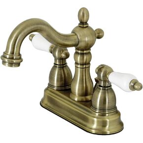 Kingston Brass kb160 pl Heritage 10.16 سم صنبور حوض صنبور مع مصنوع من البورسلين in Kuwait