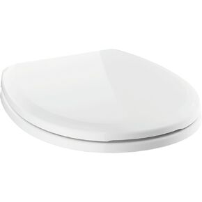 DELTA FAUCET Rubber Limited 803902-N-WH Sanborne Round Nightlight Toilet Seat with Slow Close and Quick-Release, White