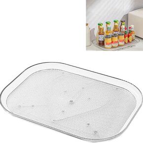 Square Lazy Susan Organizer for Refrigerator, Lazy Susan Turntable Organizer for Refrigerator, Countertop Condiment Storage Rack for Kitchen, Pantry, Cabinet,Countertop（15.67×11.73in） in Saudi Arabia