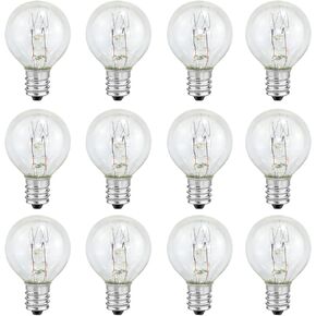 مصابيح تدفئة الشمع ETwinCoo، مصابيح G30 بقدرة 25 وات مناسبة لتدفئة العطور متوسطة الحجم، مصابيح إضاءة معطرة شفافة بقاعدة E12 لتدفئة الشمع - عمر طويل وتذوب الشمع بسرعة، 120 فولت in Kuwait