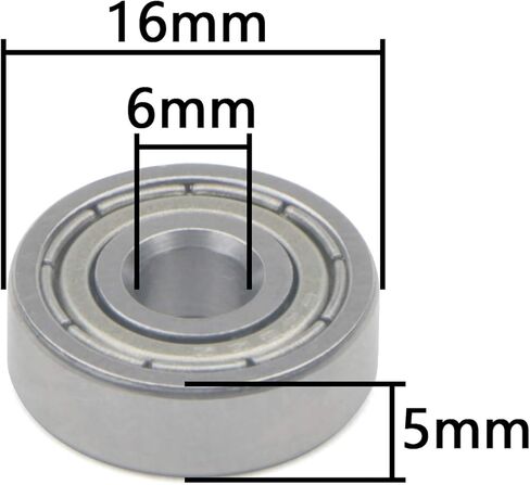 5x16x5 مللي متر كرة أخدود عميقة تحمل محامل لوح التزلج زلاجات مصغرة 625ZZ 625Z 80025 حزمة من 10 in Kuwait