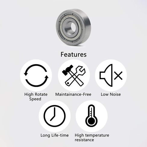 5x16x5 مللي متر كرة أخدود عميقة تحمل محامل لوح التزلج زلاجات مصغرة 625ZZ 625Z 80025 حزمة من 10 in Kuwait