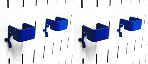 Wall Control Pegboard 1in x 1in C-Bracket Slotted Metal Pegboard Hook for Wall Control Pegboard and Slotted Tool Board – Black in Saudi Arabia