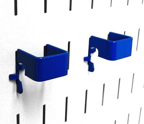 Wall Control Pegboard 1in x 1in C-Bracket Slotted Metal Pegboard Hook for Wall Control Pegboard and Slotted Tool Board – Black in Saudi Arabia